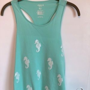 Arizona Jean Co Sequin Seahores Tank Top Sz XL 16